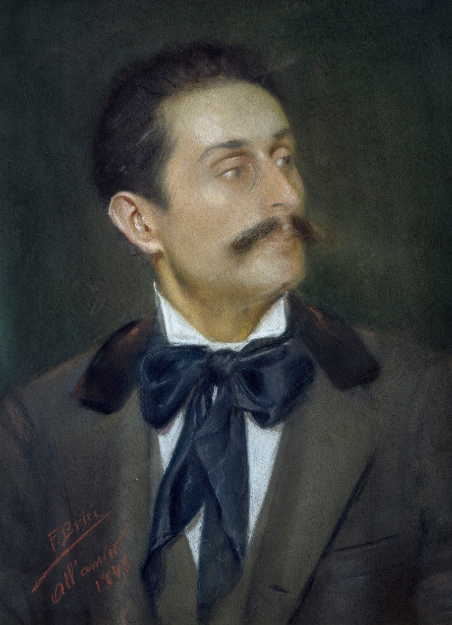 Porträtt av målaren Mariano Mancini av Francesco Brici