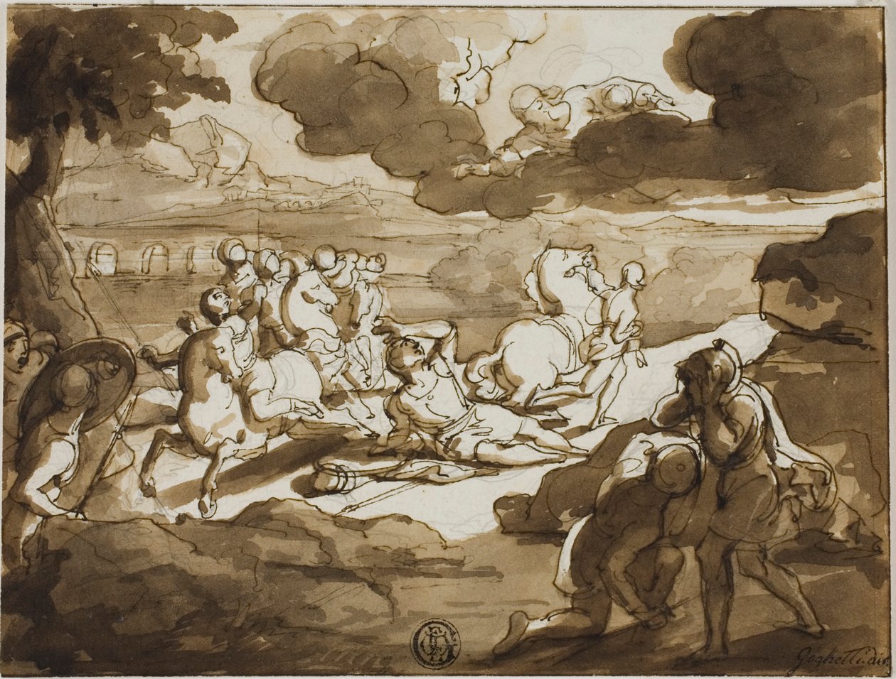 Paulus omvändelse av Francesco Coghetti