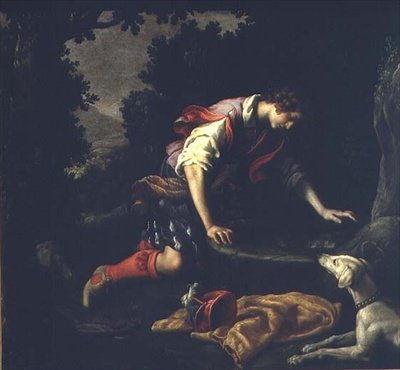 Narcissus vid fontänen av Francesco Curradi