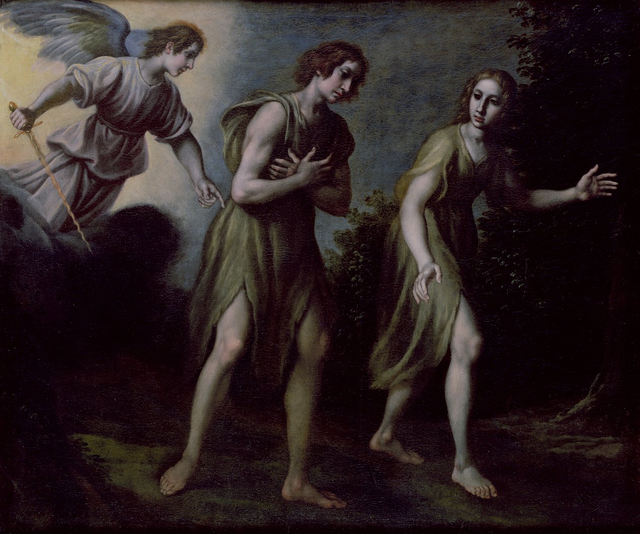 Utvisningen av Adam och Eva från paradiset av Francesco Curradi