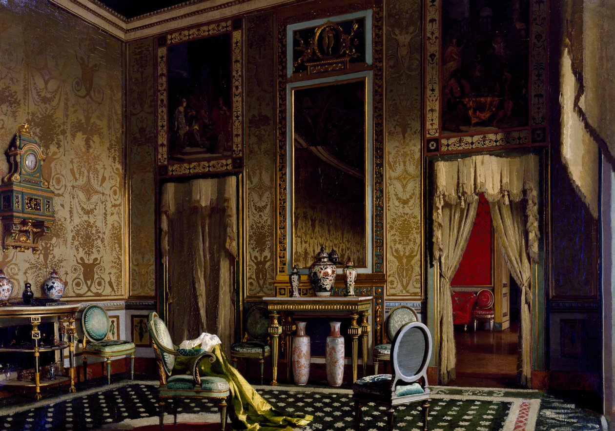 Rum i empirestil, målning av Francesco Didioni (1839-1895), olja på duk, 62x88 cm av Francesco Didioni