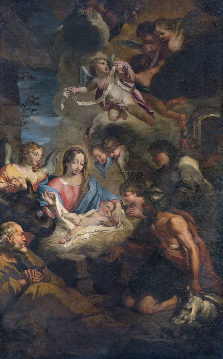 Tillbedjan av herdarna av Francesco Fabbrica