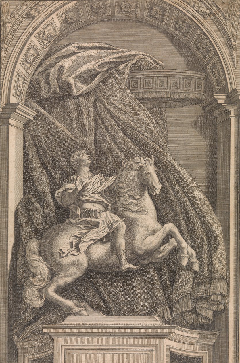 Ryttarstaty av Konstantin den store, 1690-1740. av Francesco Faraone Aquila