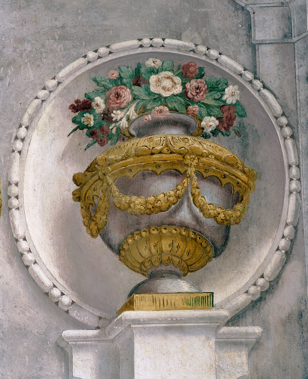 Vas med blommor (fresk) av Francesco Ferrari