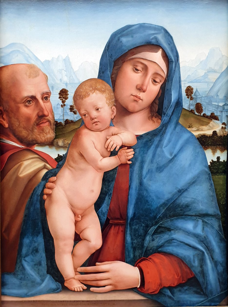 Tyska: Die heilige Familie Den heliga familjen av Francesco Francia