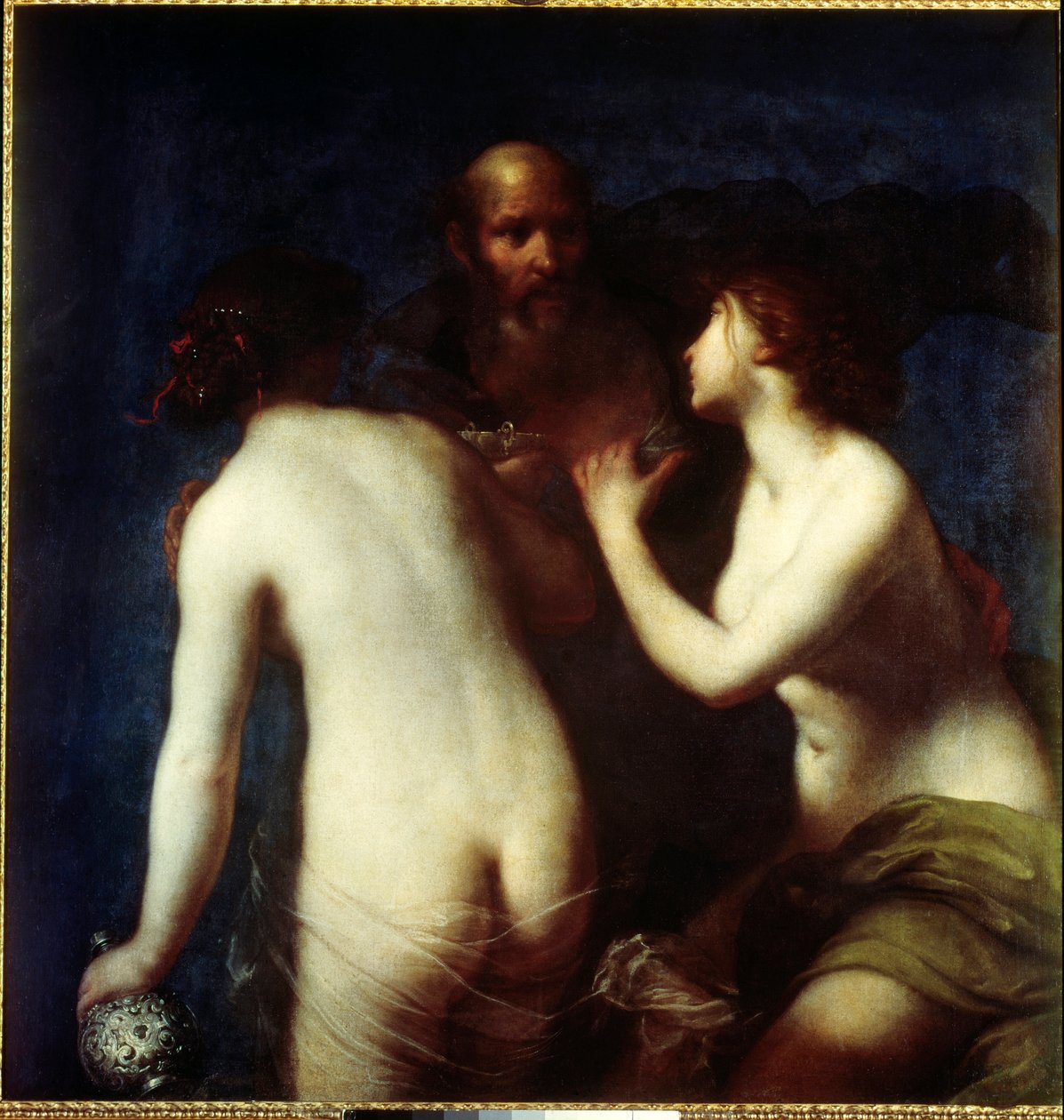 Loth och hans döttrar Målning av Francesco Furini (1604-1646) 1600-talets Madrid, Pradomuseet. av Francesco Furini