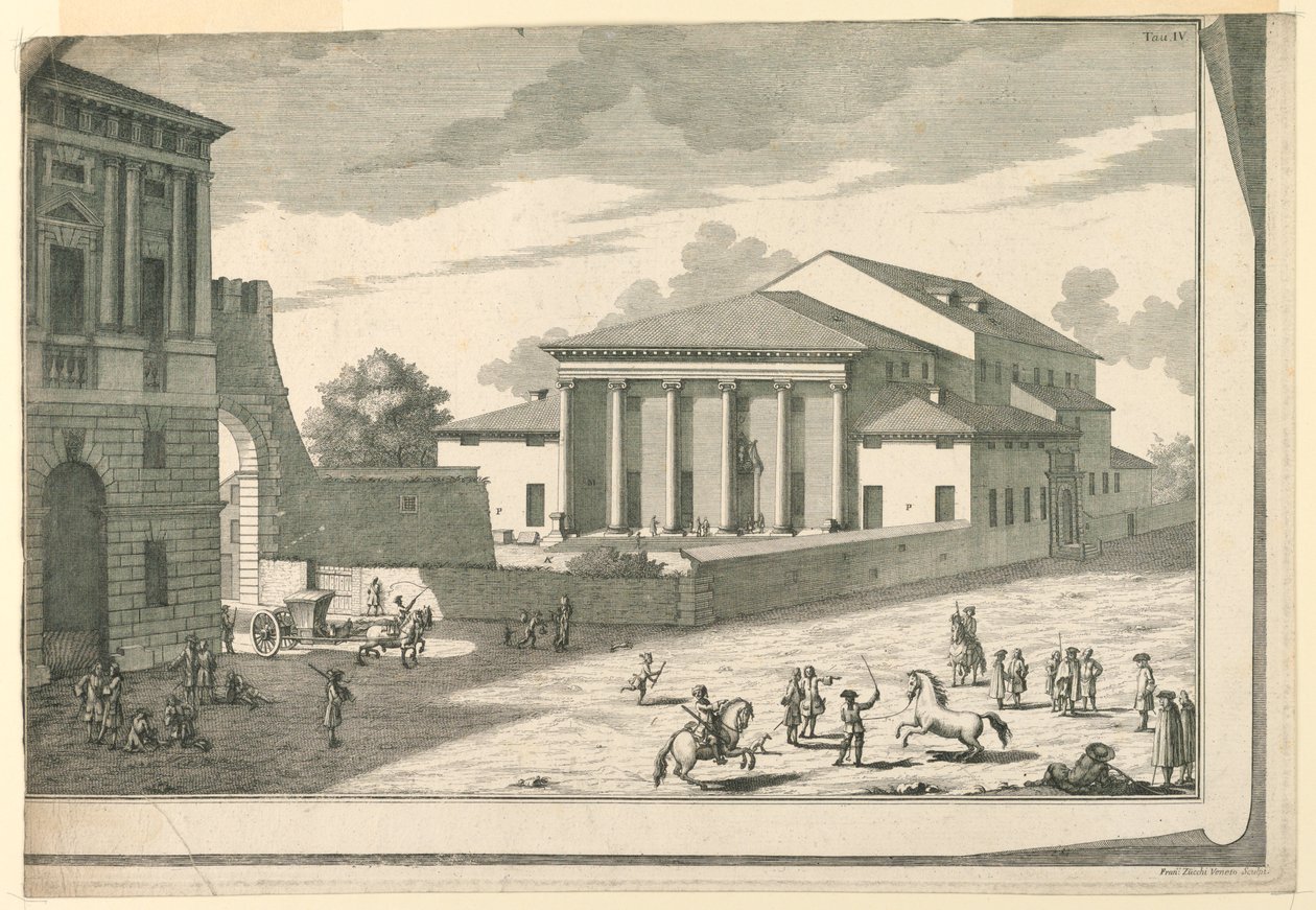 Exteriör, Teatro Filarmonico, Verona av Francesco Galli Bibiena