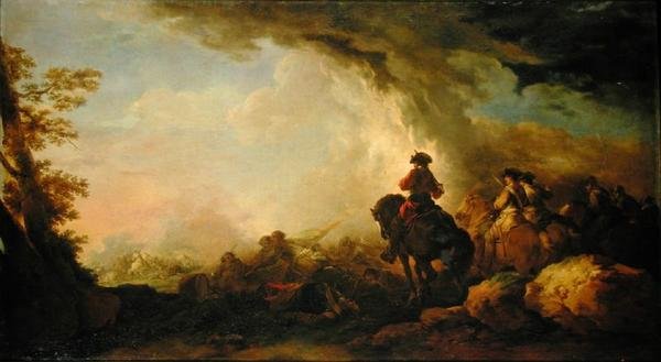 Battle (olja på duk) av Francesco Giuseppe Casanova