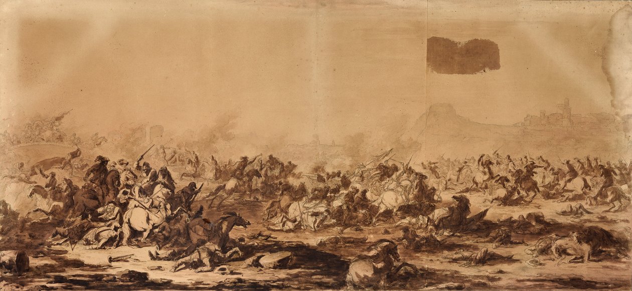Battle Scene (ritning) av Francesco Giuseppe Casanova