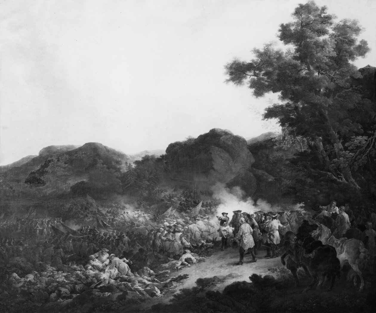 Slaget vid Lens, mot den spanska armén, 20 augusti 1648 av Francesco Giuseppe Casanova