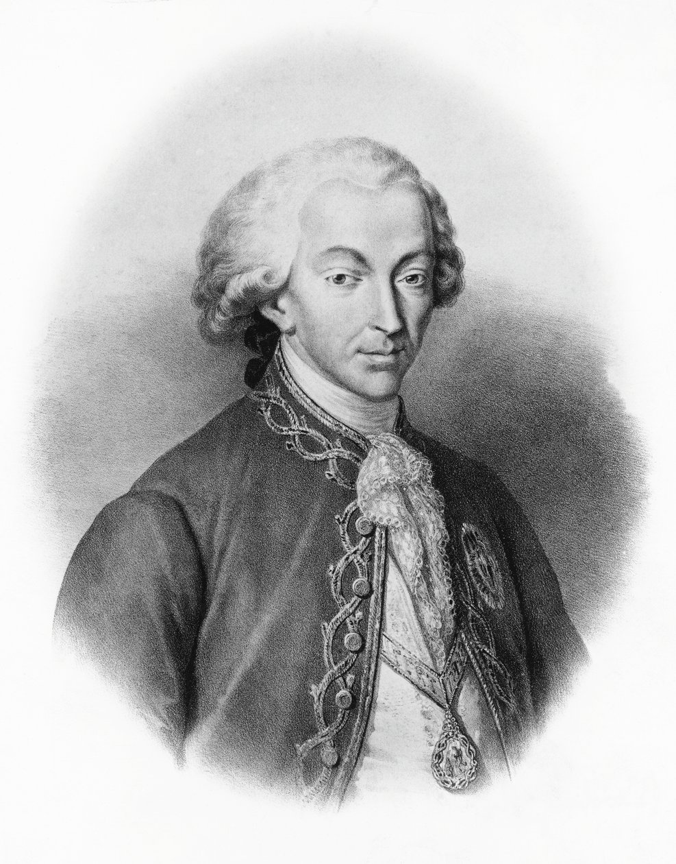 Porträtt av Carlo Emanuele IV av Savojen (1751-1819), kung av Sardinien av Francesco Gonin