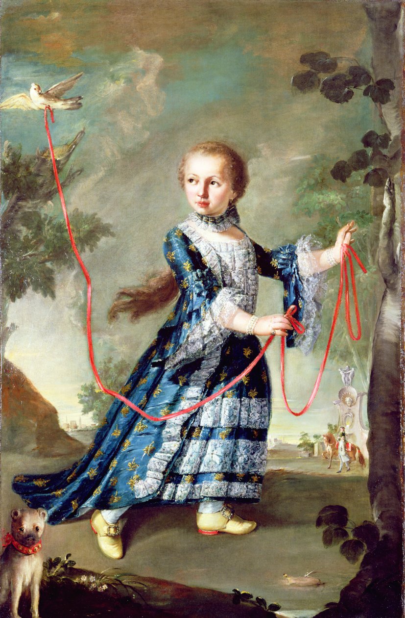 En ung flicka från familjen Gradenigo med en duva (olja på duk) av Francesco Guardi
