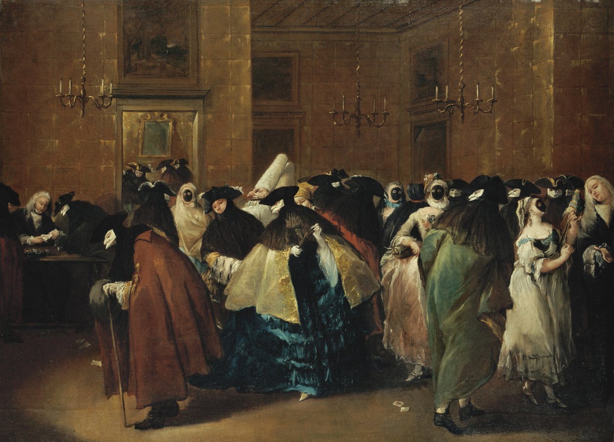 Casino Den reducerade i Venedig av Francesco Guardi
