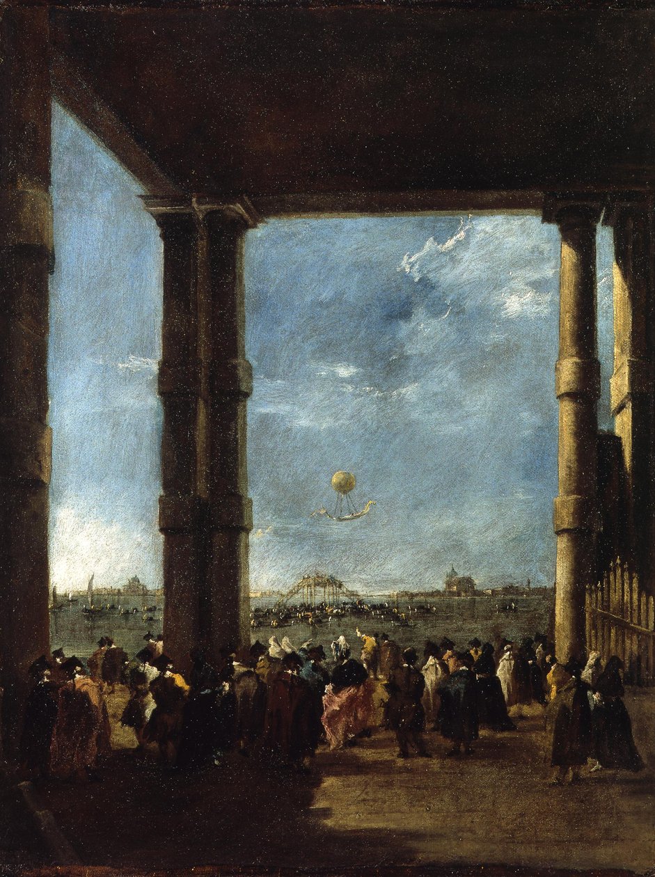 Ballonguppstigningen av Francesco Guardi