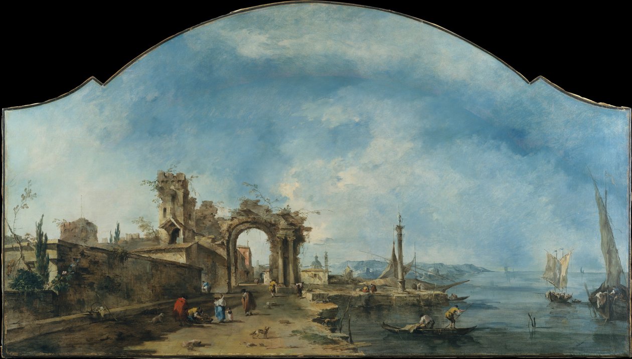 Fantastiskt landskap, ca 1765 (olja på duk) av Francesco Guardi