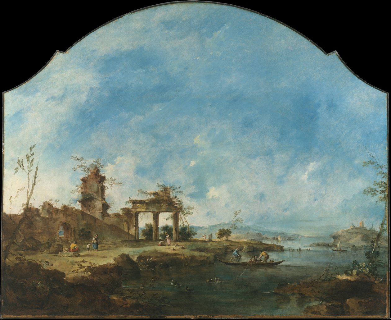 Fantastiskt landskap, c.1765 av Francesco Guardi