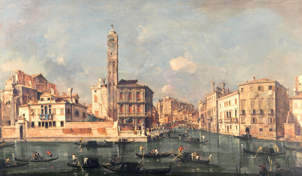 Canal Grande: San Geremia och ingången till Cannaregio av Francesco Guardi