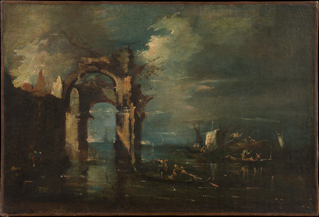 Landskap vid lagunen av Francesco Guardi