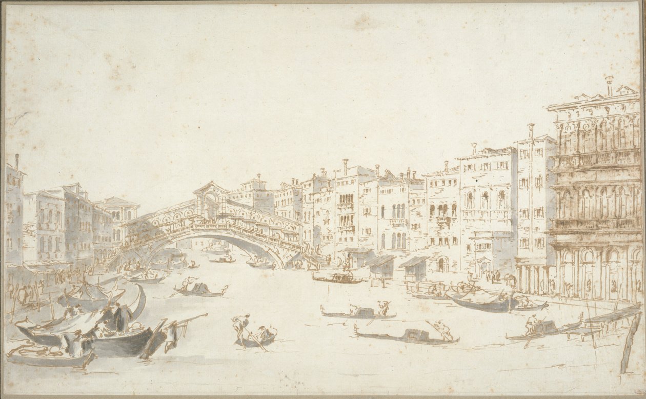 Rialtobron av Francesco Guardi