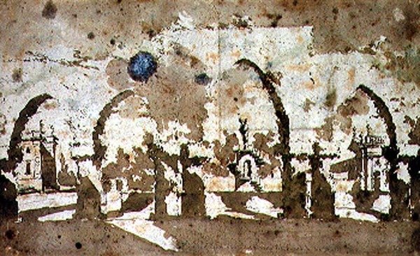 Maze katika Bustani ya Villa Pisani, Vicenza (rangi ya maji kwenye karatasi). av Francesco Guardi