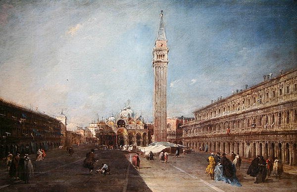 Piazza San Marco (olja på duk) av Francesco Guardi