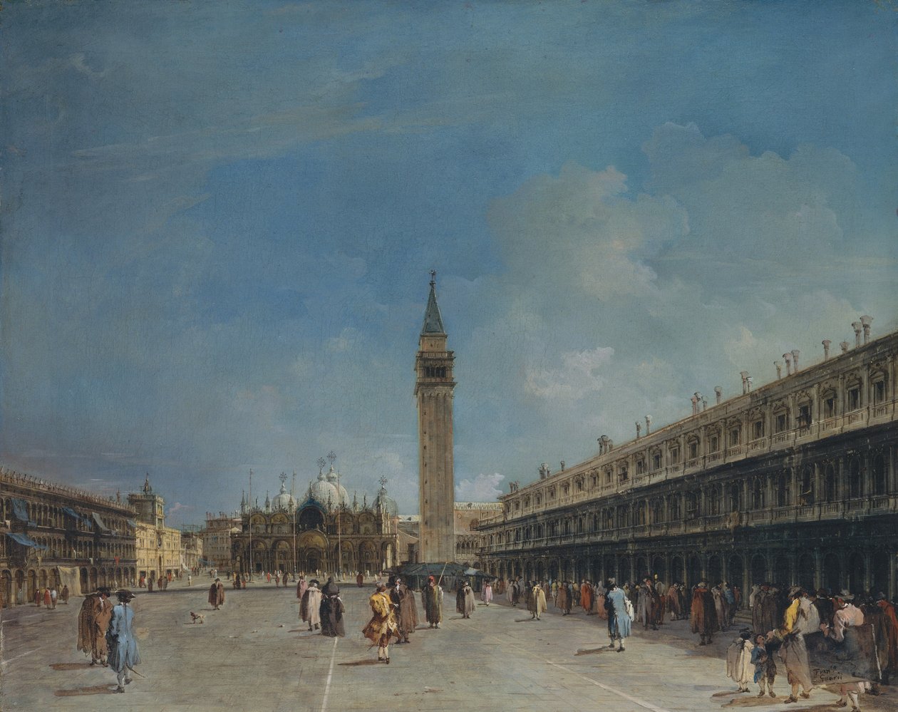 Piazza San Marco, sent 1760-tal. av Francesco Guardi