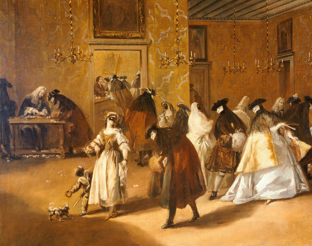 Ridotto (foajén), av Francesco Guardi (1712-1793), olja på duk av Francesco Guardi