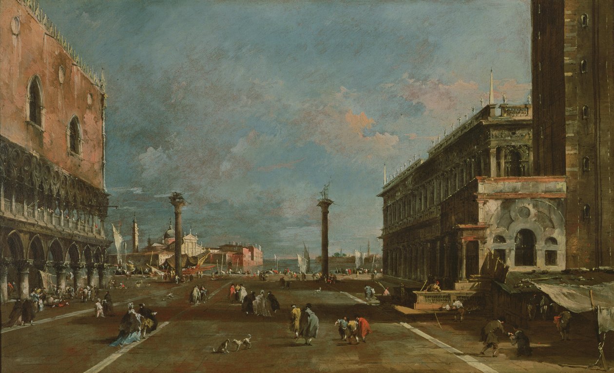 San Marco Piazzetta, Venedig av Francesco Guardi