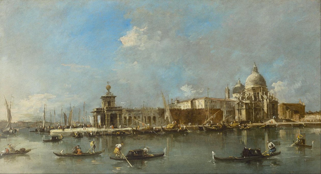 Santa Maria della Salute och Dogana, Venedig av Francesco Guardi