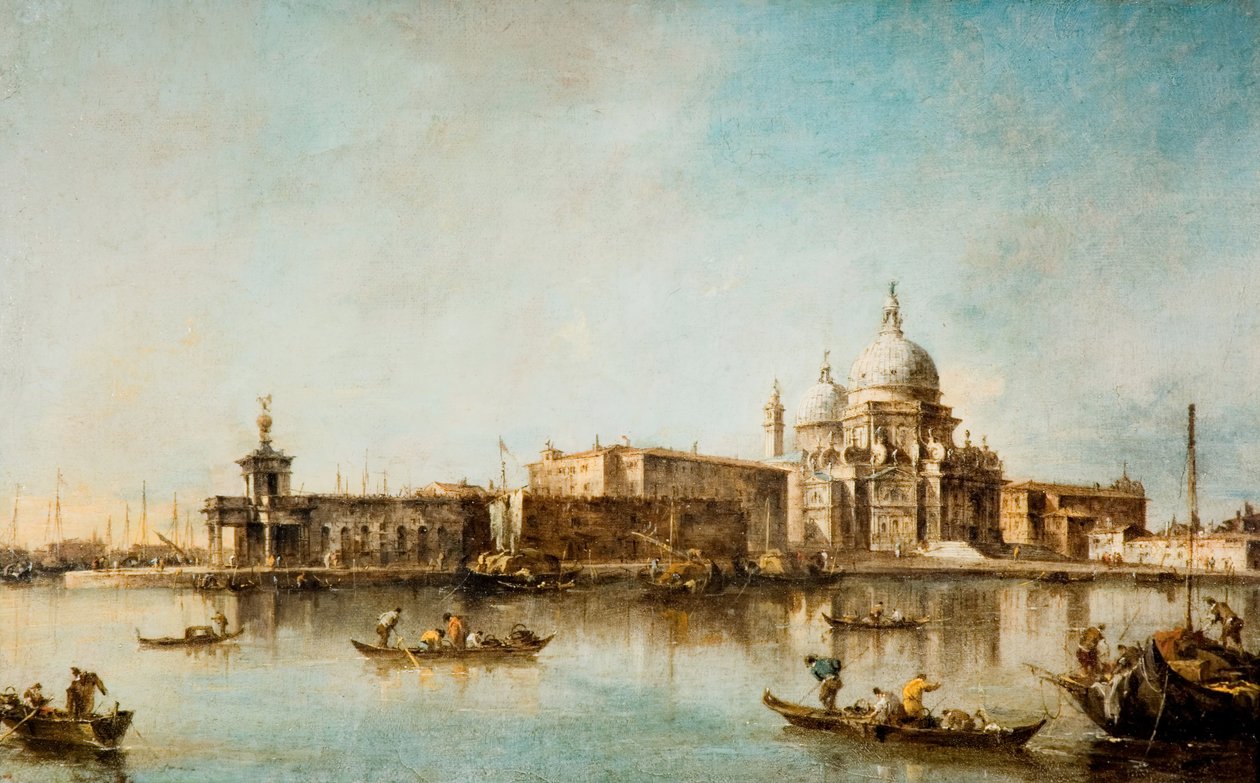 Santa Maria della Salute and the Dogana, Venedig, 1760-1790. av Francesco Guardi