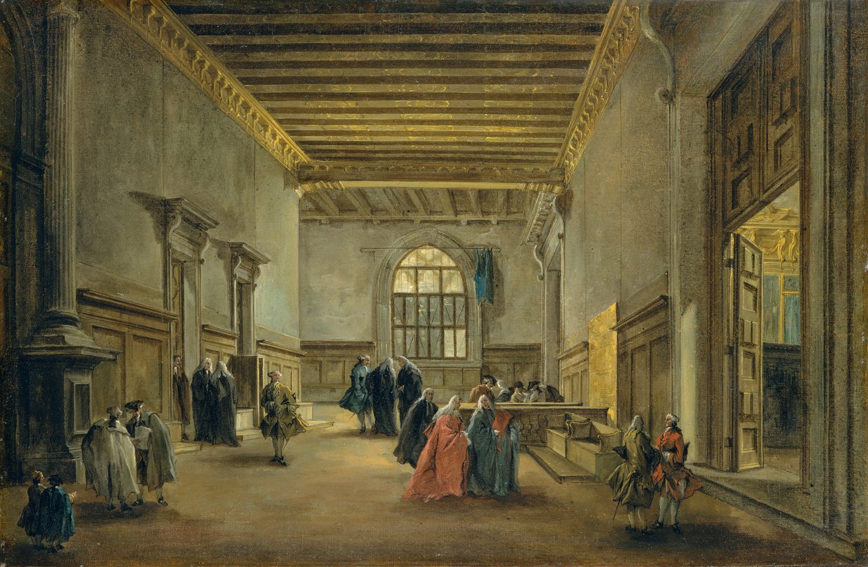Förkammaren i Sala del Maggior Consiglio, ca. 1765-68. av Francesco Guardi