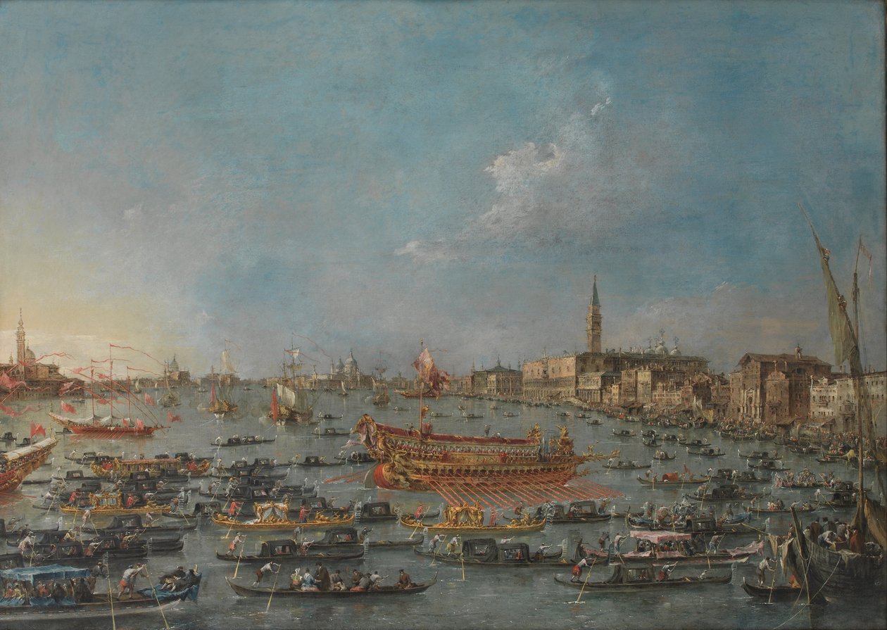 Bucintoro-festivalen i Venedig av Francesco Guardi