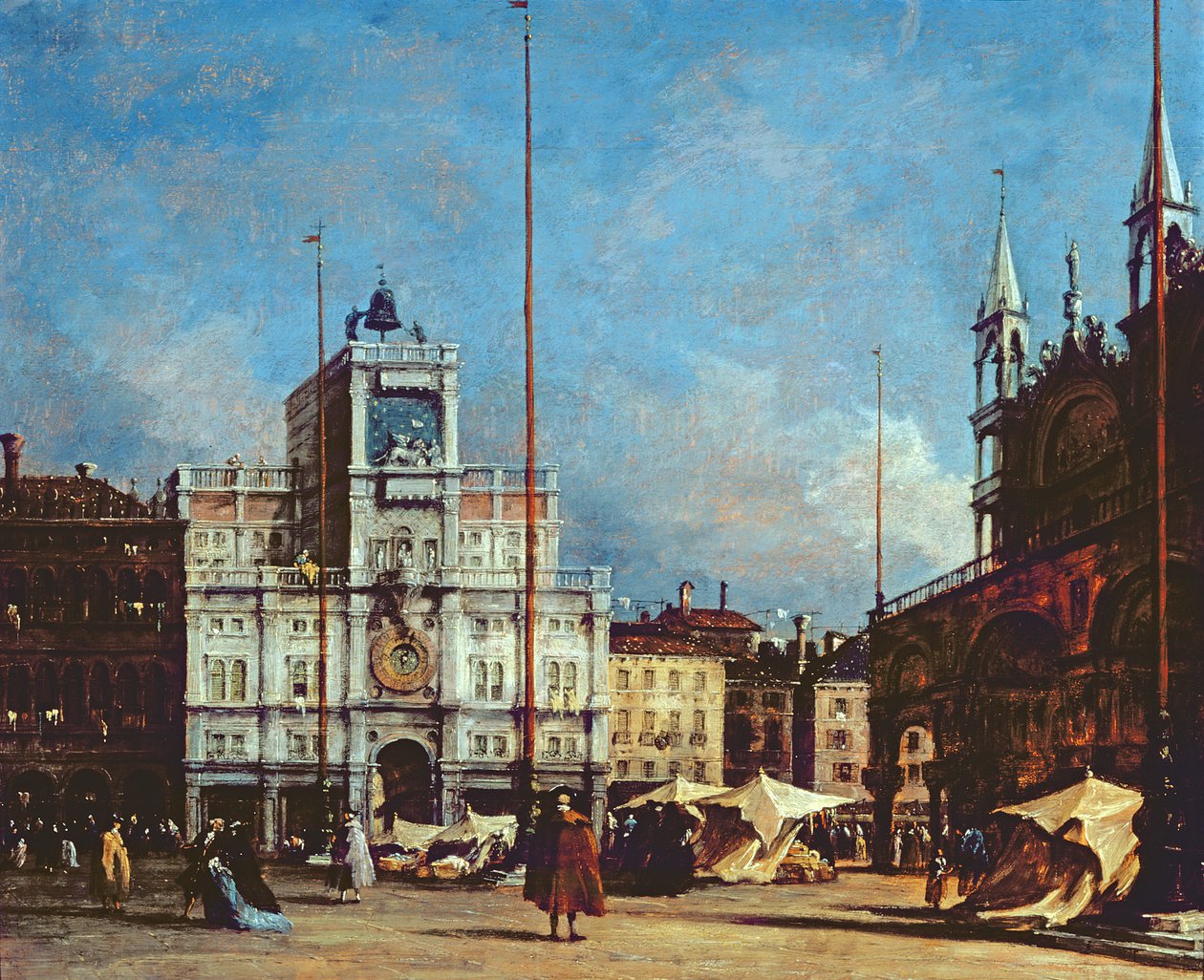 Klocktornet, Venedig, ca 1760 av Francesco Guardi