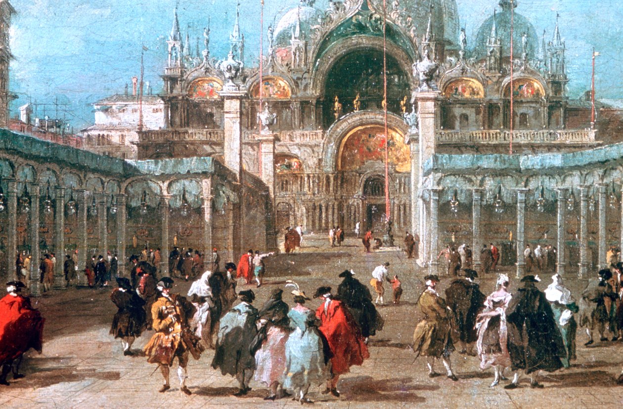 Kristi himmelsfärdsfest på Piazza San Marco, c1775 av Francesco Guardi