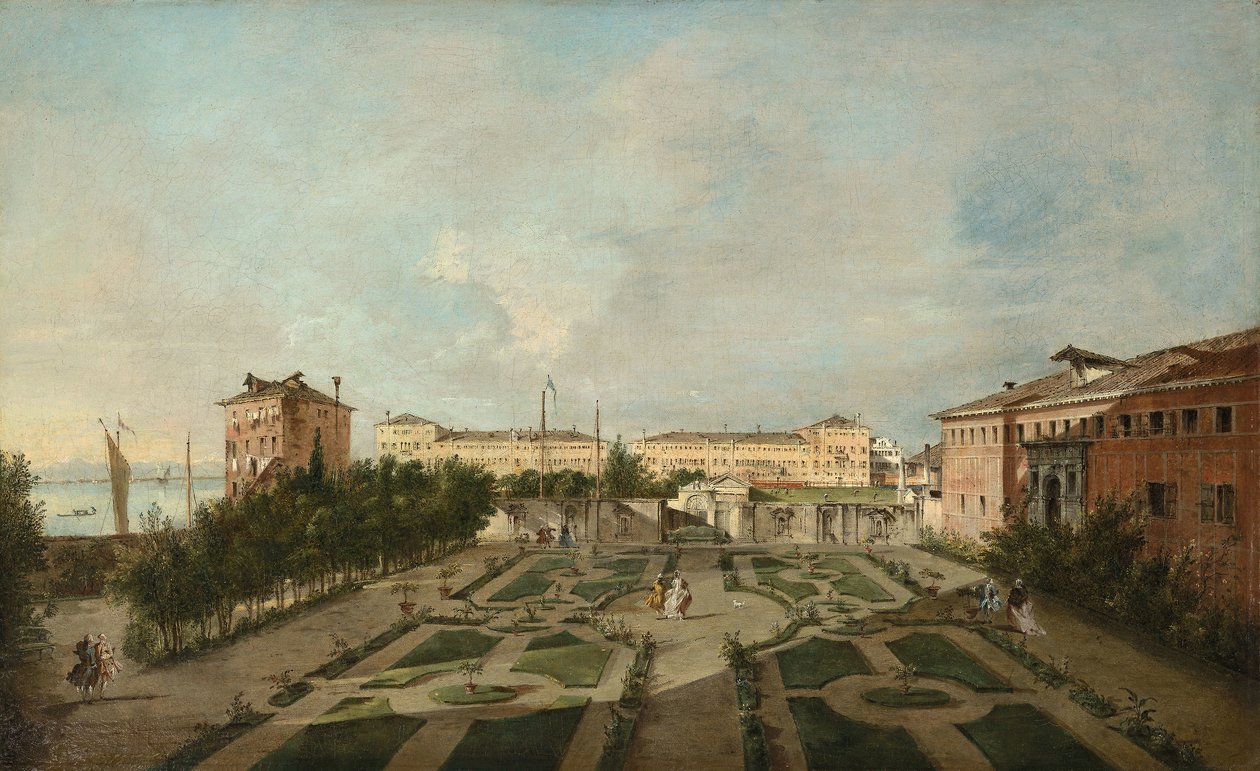 The Garden of Palazzo Contarini dal Zaffo, c.1770 (olja på duk) av Francesco Guardi