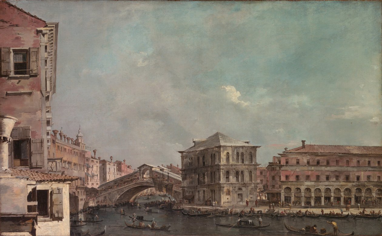 Canal Grande ovanför Rialto, ca 1760 (olja på duk) av Francesco Guardi
