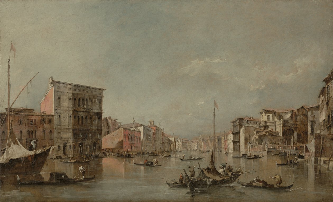 Canal Grande i Venedig med Palazzo Bembo, c.1768 av Francesco Guardi