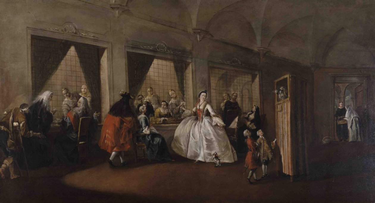 Nunnornas sal i San Zaccaria av Francesco Guardi