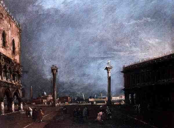 Piazzetta di San Marco i Venedig (olja på duk) av Francesco Guardi