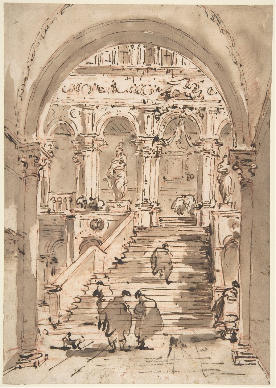Jättarnas trappa, Dogepalatset, Venedig av Francesco Guardi