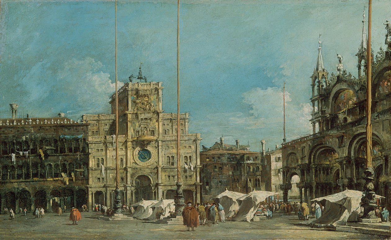 Torre dell’Orologio på Piazza San Marco av Francesco Guardi