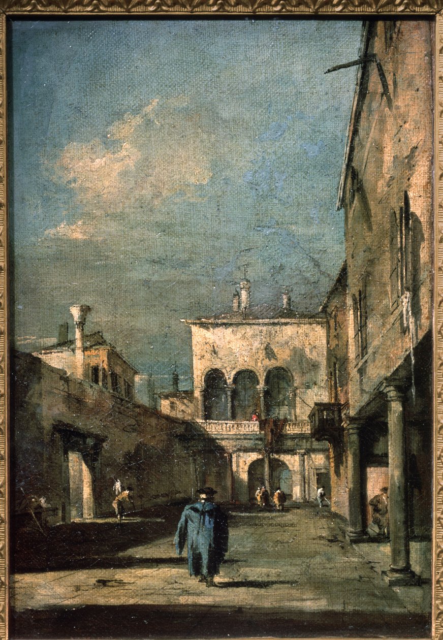 Venetiansk innergård av Francesco Guardi