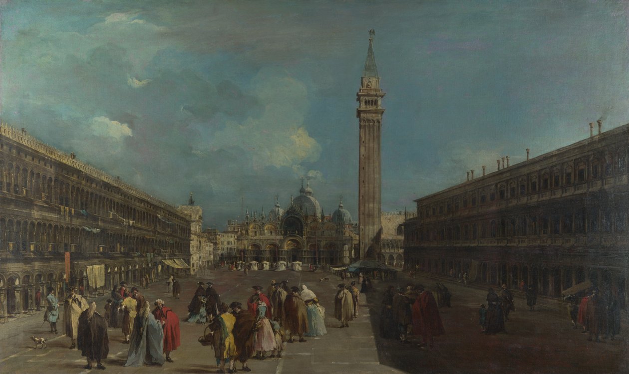 Venedig, Piazza San Marco, ca 1760 av Francesco Guardi