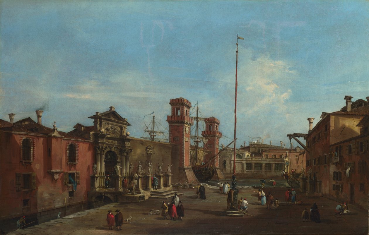 Venedig. Arsenalen, 1755-1760 av Francesco Guardi