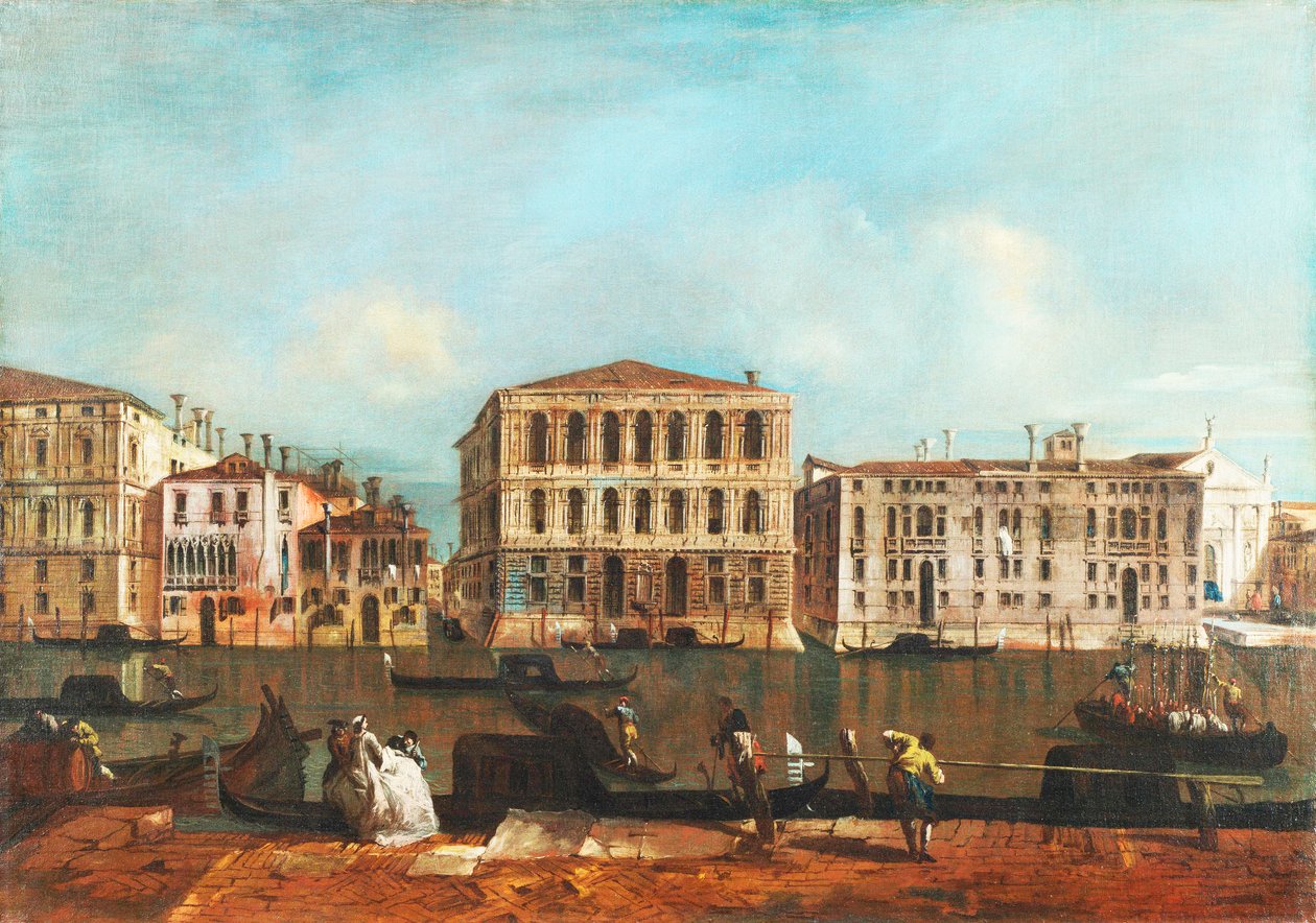 Venedig, Venedig: Canal Grande med Palazzo Pesaro av Francesco Guardi
