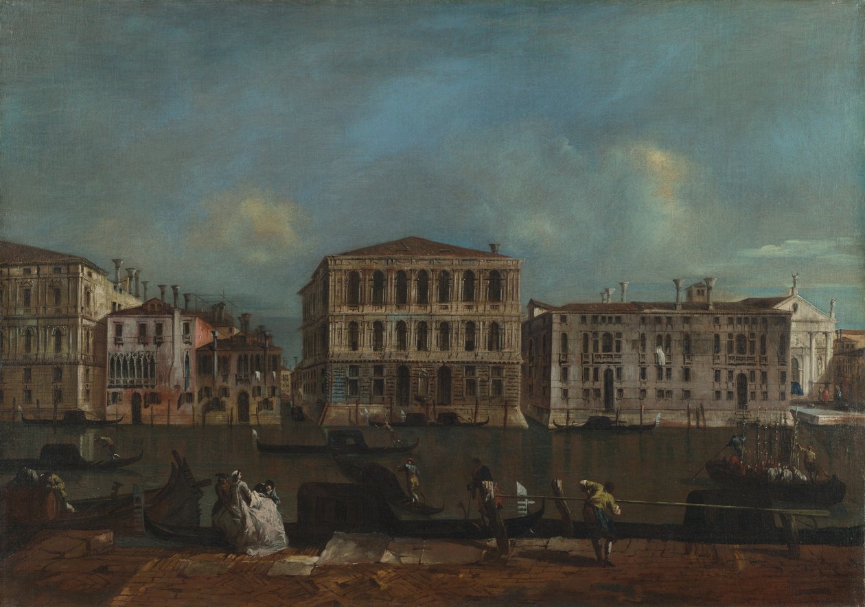 Venedig. Canal Grande med Palazzo Pesaro, 1755-1760 av Francesco Guardi