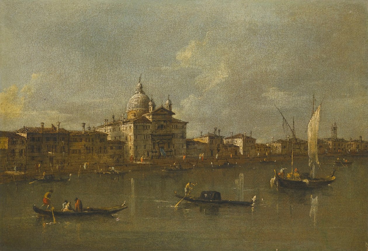 Venedig, utsikt mot Giudecca och kyrkan le Zitelle av Francesco Guardi