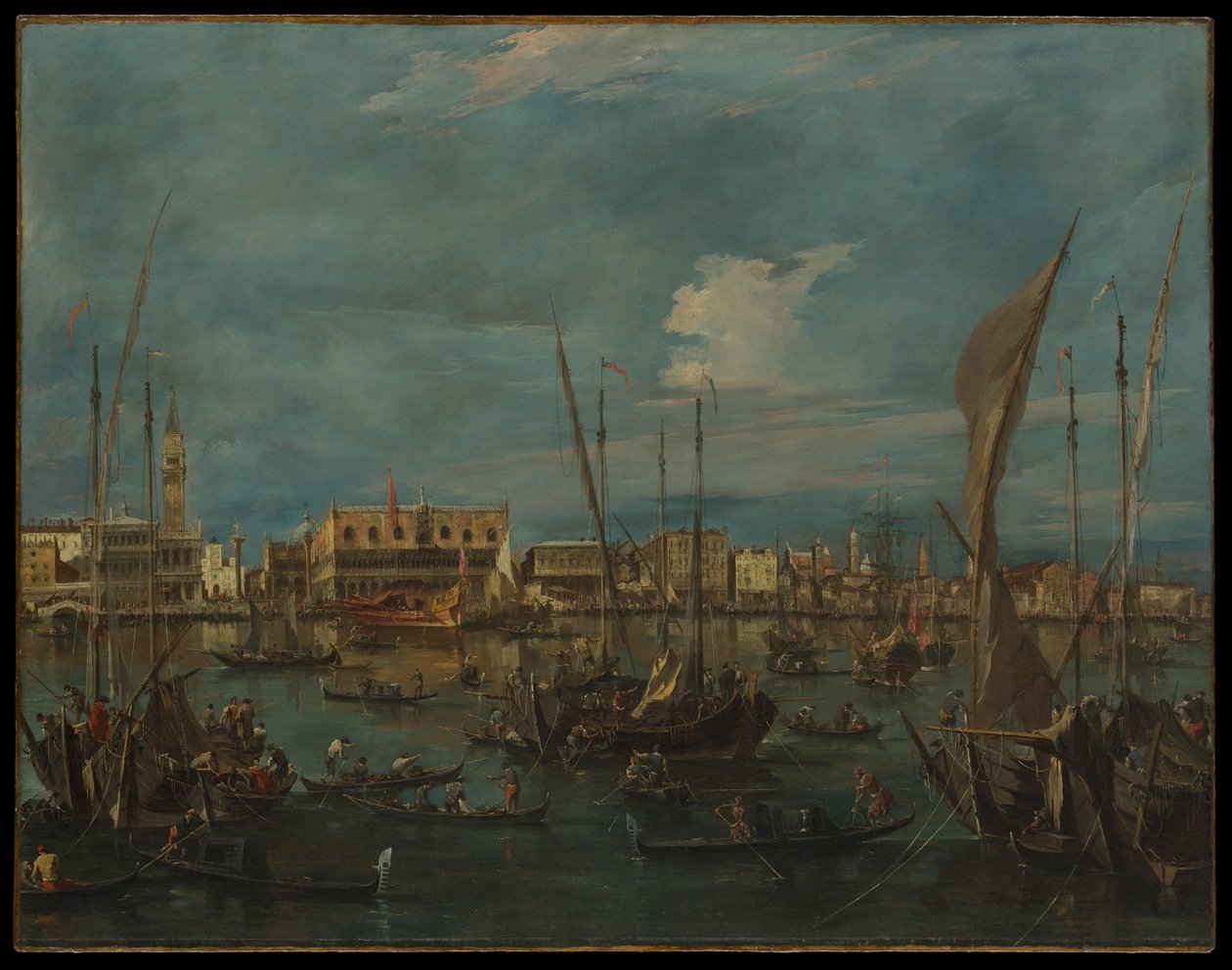 Venedig sett från Bacino di San Marco av Francesco Guardi