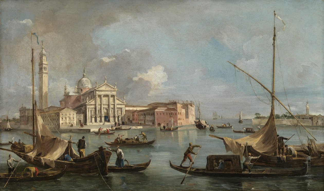 Utsikt över San Giorgio Maggiore, ca 1760 (olja på duk) av Francesco Guardi