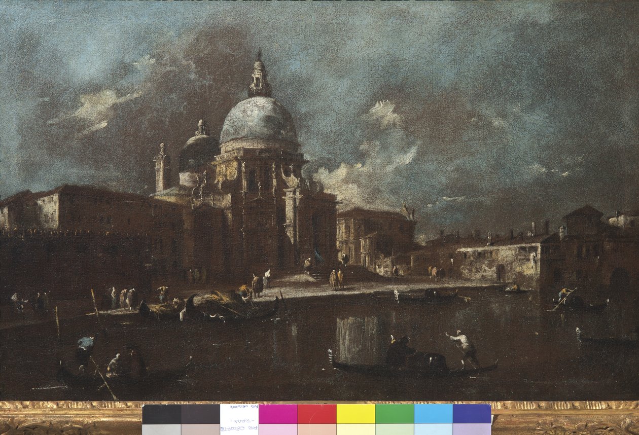 Utsikt över kyrkan Santa Maria della Salute, 1774-91 av Francesco Guardi